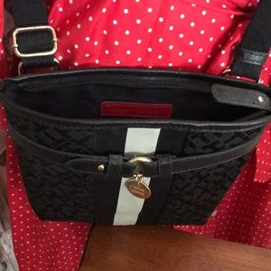 Tommy Hilfiger black cross body purse.